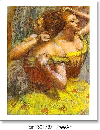 Free art print of Two Dancers.(Deux danseuse) by Edgar Degas