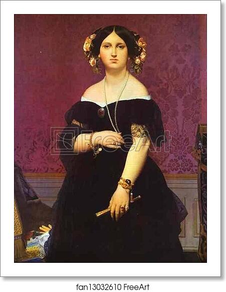 Free art print of Portrait of Madame Moitessier Standing by Jean-Auguste-Dominique Ingres