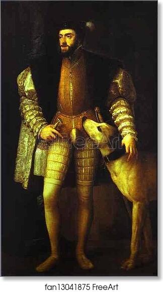 Free art print of Portrait of Charles V by Titian