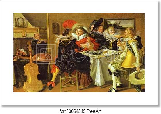 Free art print of Merry Company at Table by Dirck Hals Free art print of Merry Company at Table by Dirck Hals