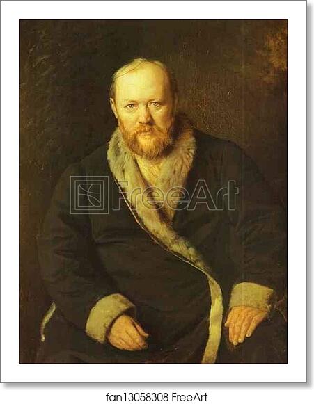Free art print of Portrait of the Playwright Alexander Ostrovsky by Vasily Perov