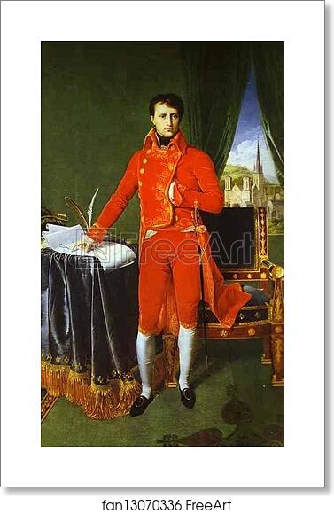 Free art print of Portrait of Napoléon Bonaparte, The First Consul by Jean-Auguste-Dominique Ingres Free art print of Portrait of Napoléon Bonaparte, The First Consul by Jean-Auguste-Dominique Ingres