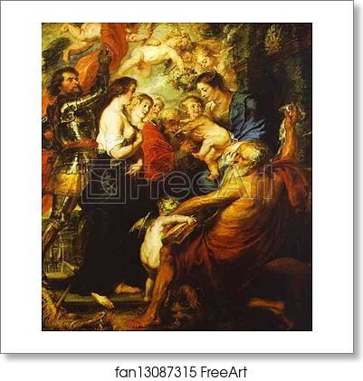 Free art print of Madonna with the Saints by Peter Paul Rubens