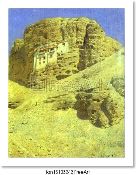 Free art print of Monastery in a Rock. Ladakh by Vasily Vereshchagin Free art print of Monastery in a Rock. Ladakh by Vasily Vereshchagin