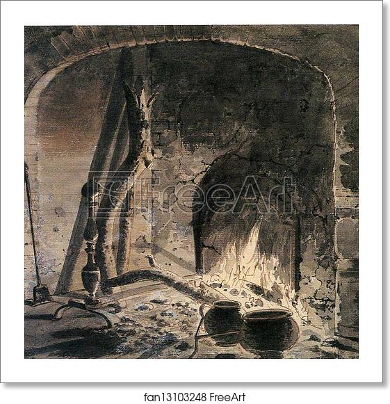 Free art print of An Open Hearth with a Fire by Joseph Wright Of Derby Free art print of An Open Hearth with a Fire by Joseph Wright Of Derby
