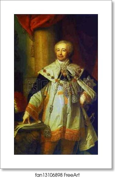 Free art print of Portrait of Prince A. B. Kurakin by Vladimir Borovikovsky