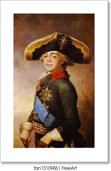 Free art print of Portrait of Paul I, Emperor of Russia by Vladimir Borovikovsky Free art print of Portrait of Paul I, Emperor of Russia by Vladimir Borovikovsky