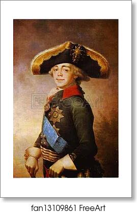 Free art print of Portrait of Paul I, Emperor of Russia by Vladimir Borovikovsky Free art print of Portrait of Paul I, Emperor of Russia by Vladimir Borovikovsky