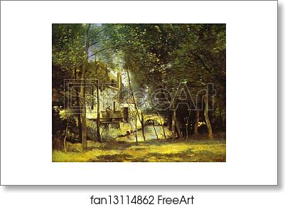 Free art print of The Mill of Saint-Nicolas-les-Arraz by Jean-Baptiste-Camille Corot