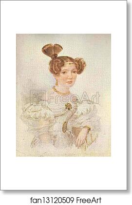 Free art print of Portrait of a Young Woman in White by Alexander Brulloff