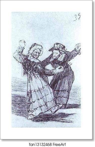 Free art print of Two Dancing Old Friends by Francisco De Goya Y Lucientes Free art print of Two Dancing Old Friends by Francisco De Goya Y Lucientes
