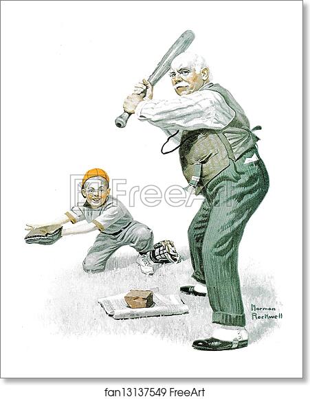 Free art print of Gramps at the Plate by Norman Rockwell Free art print of Gramps at the Plate by Norman Rockwell