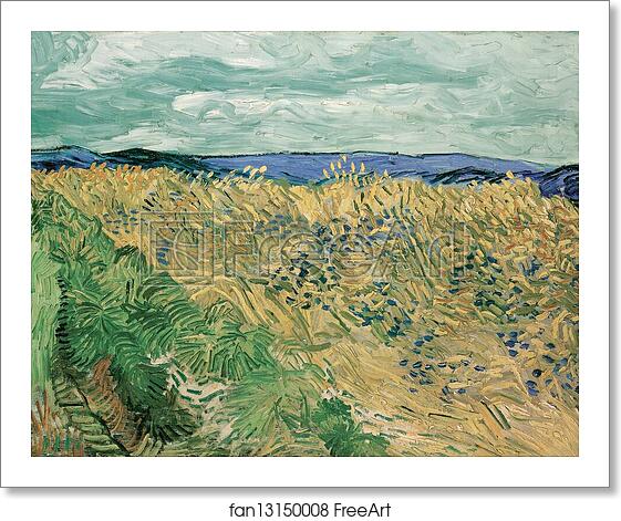 Free art print of Wheatfield With Cornflowers by Vincent Van Gogh Free art print of Wheatfield With Cornflowers by Vincent Van Gogh