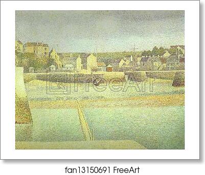 Free art print of Port-en-Bessin, l'avant-port, maree basse by Georges Seurat
