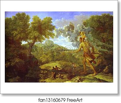 Free art print of Landscape with the Blind Orion Looking for Sun by Nicolas Poussin Free art print of Landscape with the Blind Orion Looking for Sun by Nicolas Poussin
