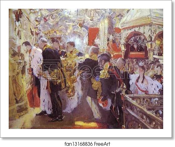 Free art print of Coronation of the Emperor Nicholas II in The Uspensky Cathedral by Valentin Serov Free art print of Coronation of the Emperor Nicholas II in The Uspensky Cathedral by Valentin Serov