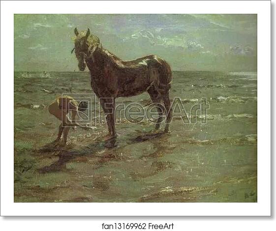 Free art print of Bathing of a Horse by Valentin Serov Free art print of Bathing of a Horse by Valentin Serov