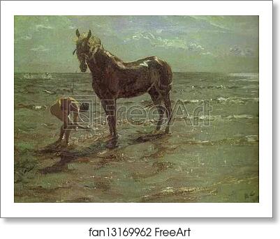 Free art print of Bathing of a Horse by Valentin Serov