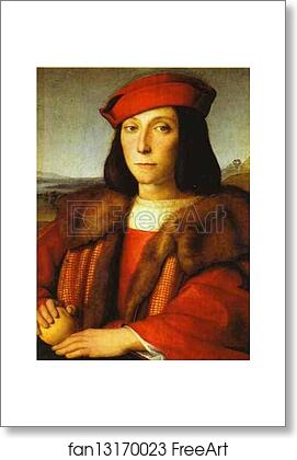 Free art print of Portrait of a Man with an Apple by Raphael