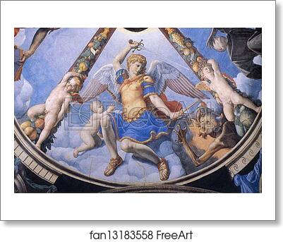 Free art print of St. Michael Fighting the Devil by Agnolo Bronzino