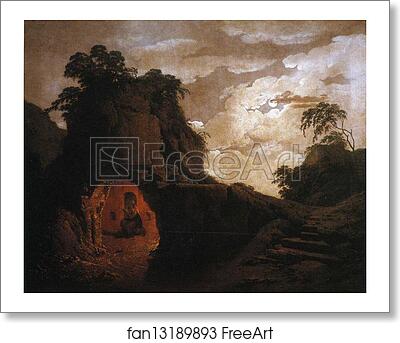 Free art print of Virgil's Tomb, with the Figure of Silius Italicus by Joseph Wright Of Derby