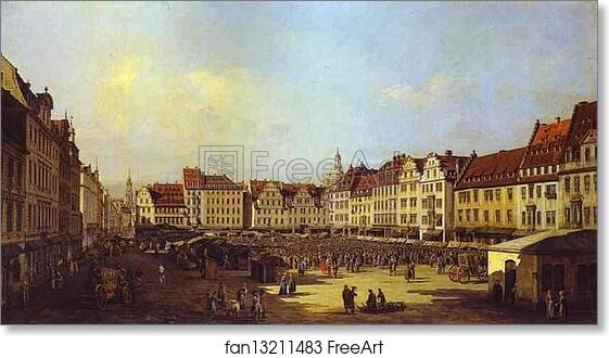 Free art print of The Old Market Square in Dresden by Bernardo Bellotto