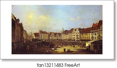 Free art print of The Old Market Square in Dresden by Bernardo Bellotto