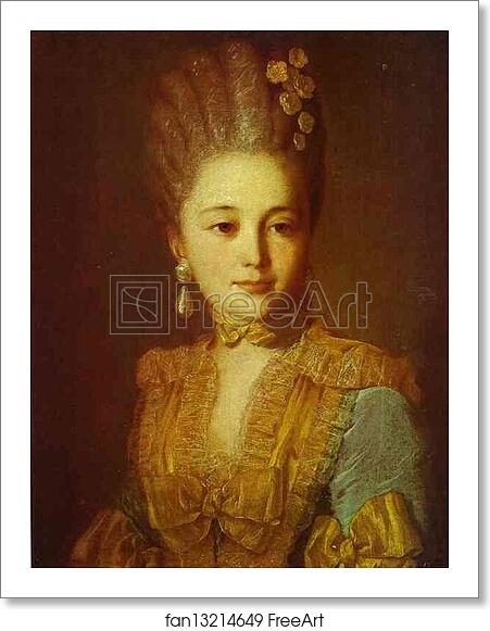 Free art print of Portrait of an Unknown Woman in a Blue Dress with Yellow Trimmings by Fedor Rokotov Free art print of Portrait of an Unknown Woman in a Blue Dress with Yellow Trimmings by Fedor Rokotov