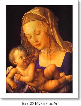 Free art print of Virgin and Child with Half a Pear by Albrecht Dürer