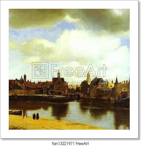 Free art print of View of Delfi by Jan Vermeer