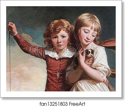 Free art print of The Clavering Children. Detail by George Romney