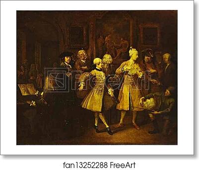 Free art print of Surrounded by Artists and Professors. (A Rake's Progress) by William Hogarth