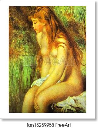 Free art print of Seated Bather by Pierre-Auguste Renoir