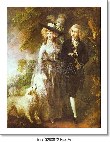 Free art print of William Hallett and His Wife Elizabeth, nee Stephen, known as "The Morning Walk" by Thomas Gainsborough Free art print of William Hallett and His Wife Elizabeth, nee Stephen, known as "The Morning Walk" by Thomas Gainsborough