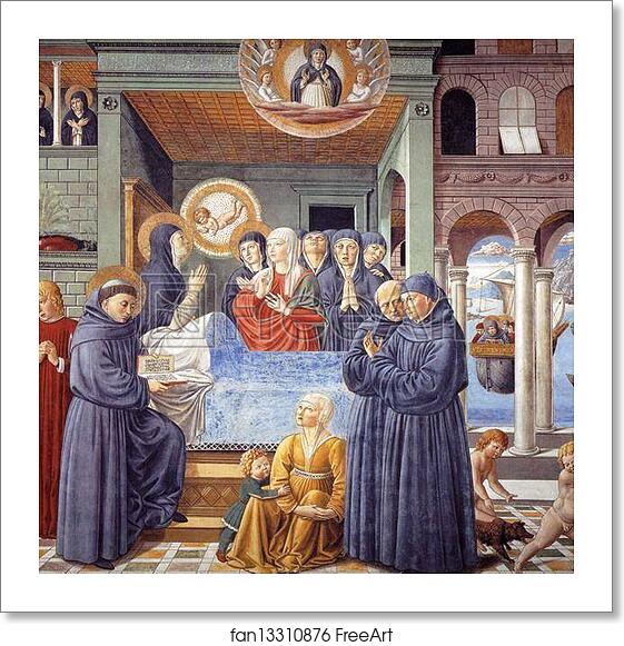 Free art print of Death of St. Monica by Benozzo Gozzoli Free art print of Death of St. Monica by Benozzo Gozzoli