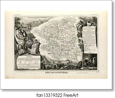 Free art print of Dépt. du Finistère (région du nord) by Victor Jules Levasseur Free art print of Dépt. du Finistère (région du nord) by Victor Jules Levasseur