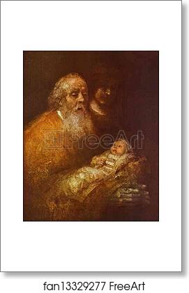 Free art print of Simon in Temple by Rembrandt Harmenszoon Van Rijn