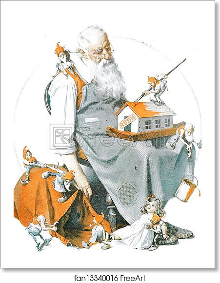 Free art print of Santa's Helpers by Norman Rockwell Free art print of Santa's Helpers by Norman Rockwell