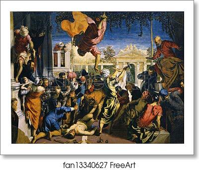 Free art print of Miracle of the Slave by Jacopo Robusti, Called Tintoretto