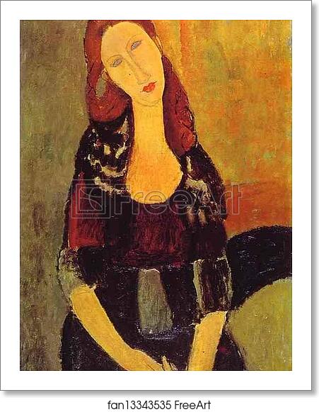 Free art print of Portrait of Jeanne Hébuterne (1898 -1920), Common-Law Wife of Amedeo Modigliani by Amedeo Modigliani Free art print of Portrait of Jeanne Hébuterne (1898 -1920), Common-Law Wife of Amedeo Modigliani by Amedeo Modigliani