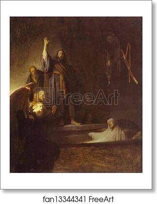 Free art print of The Raising of Lazarus by Rembrandt Harmenszoon Van Rijn