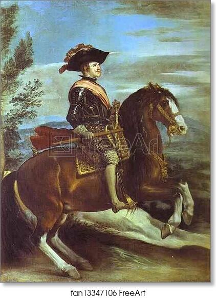 Free art print of Philip IV on Horseback by Diego Velázquez