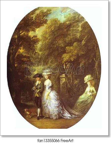 Free art print of Portrait of Henry, Duke of Cumberland, with the Duchess of Cumberland and Lady Elizabeth Luttrell by Thomas Gainsborough