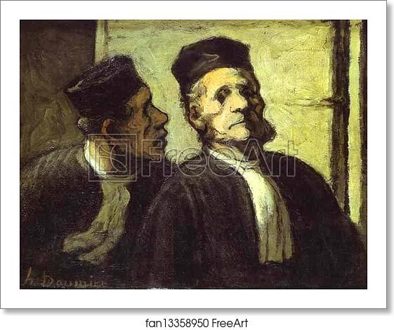 Free art print of Two Lawyers by Honoré Daumier Free art print of Two Lawyers by Honoré Daumier