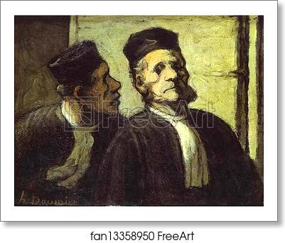 Free art print of Two Lawyers by Honoré Daumier