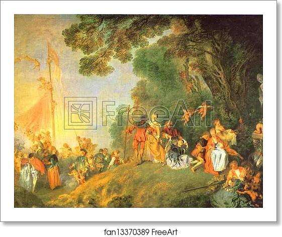 Free art print of Embarkation for Cythera by Jean-Antoine Watteau