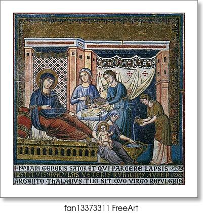 Free art print of Nativity of the Virgin by Pietro Cavallini