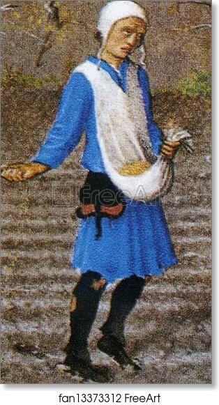 Free art print of Les trÄ�s riches heures du Duc de Berry. October. Louvre Palace. Detail by Limbourg Brothers