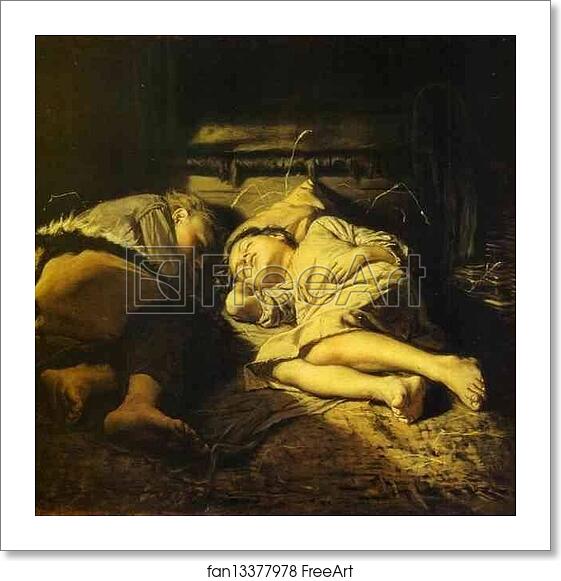 Free art print of Children Sleeping by Vasily Perov Free art print of Children Sleeping by Vasily Perov