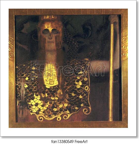 Free art print of Pallas Athena by Gustav Klimt